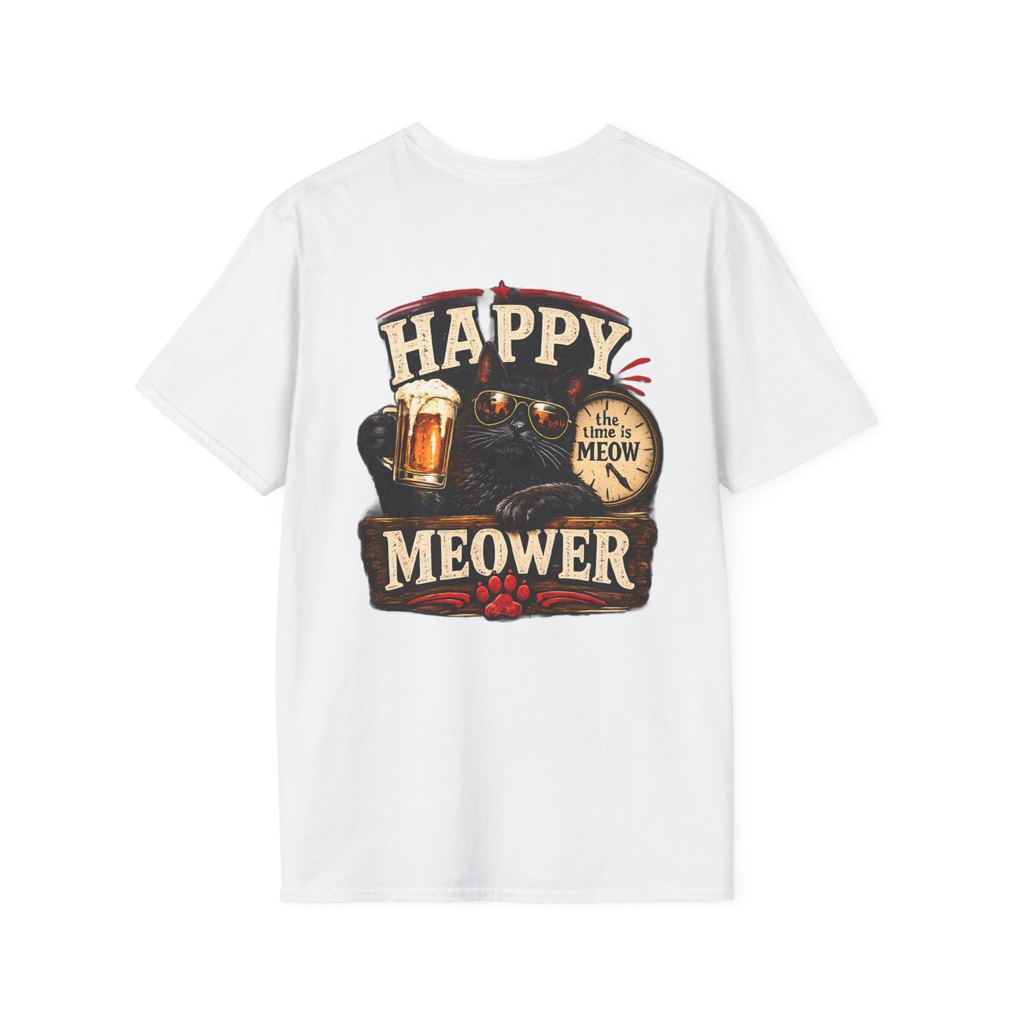 Happy Meower – The Time Is Meow T-Shirt