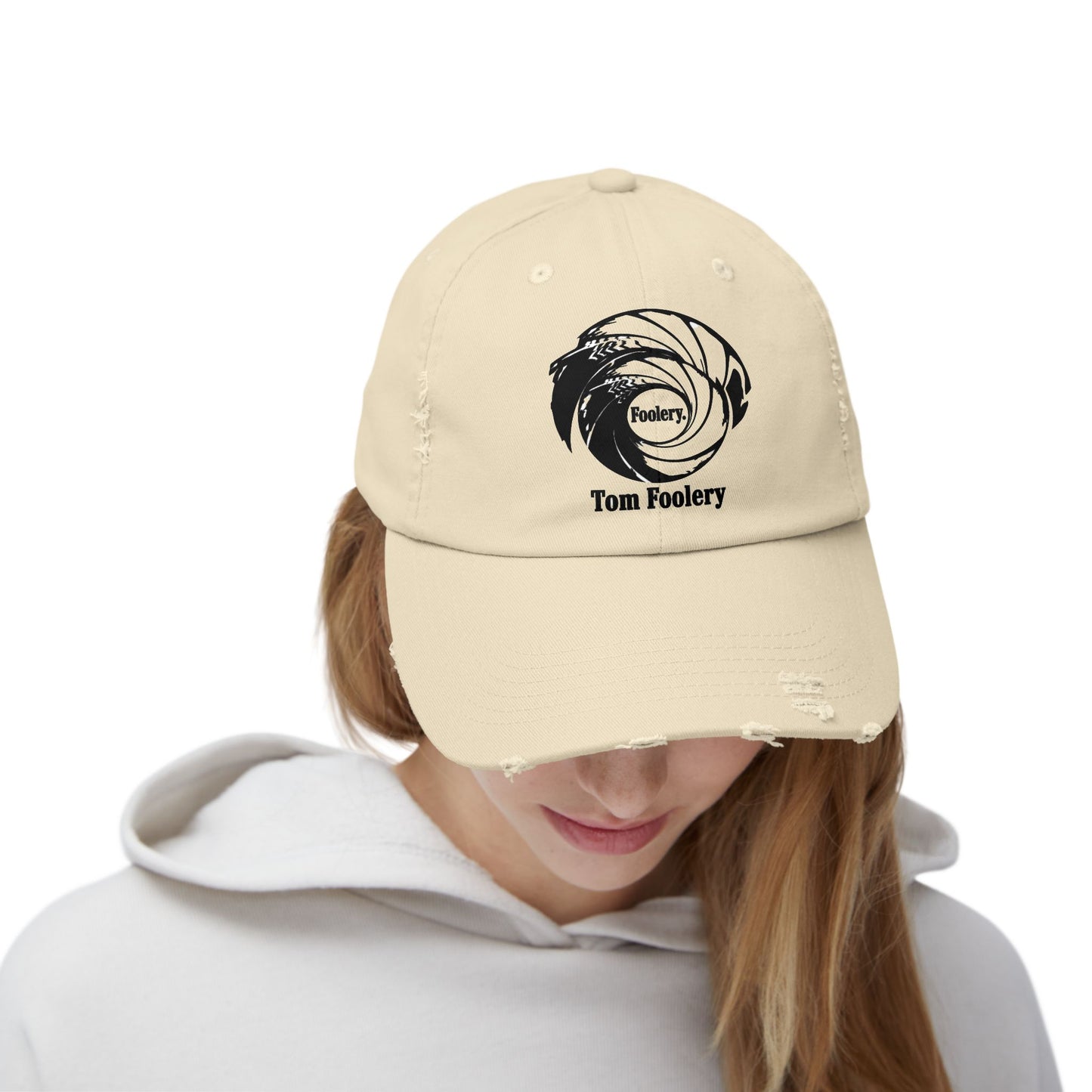 Tom Foolery Swirl Logo Cap | Distressed Baseball Hat