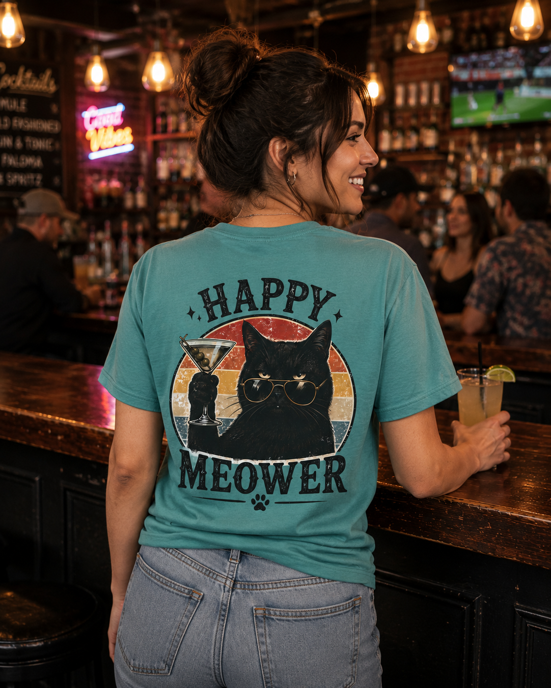 Happy Meower – The Time Is Meow T-Shirt