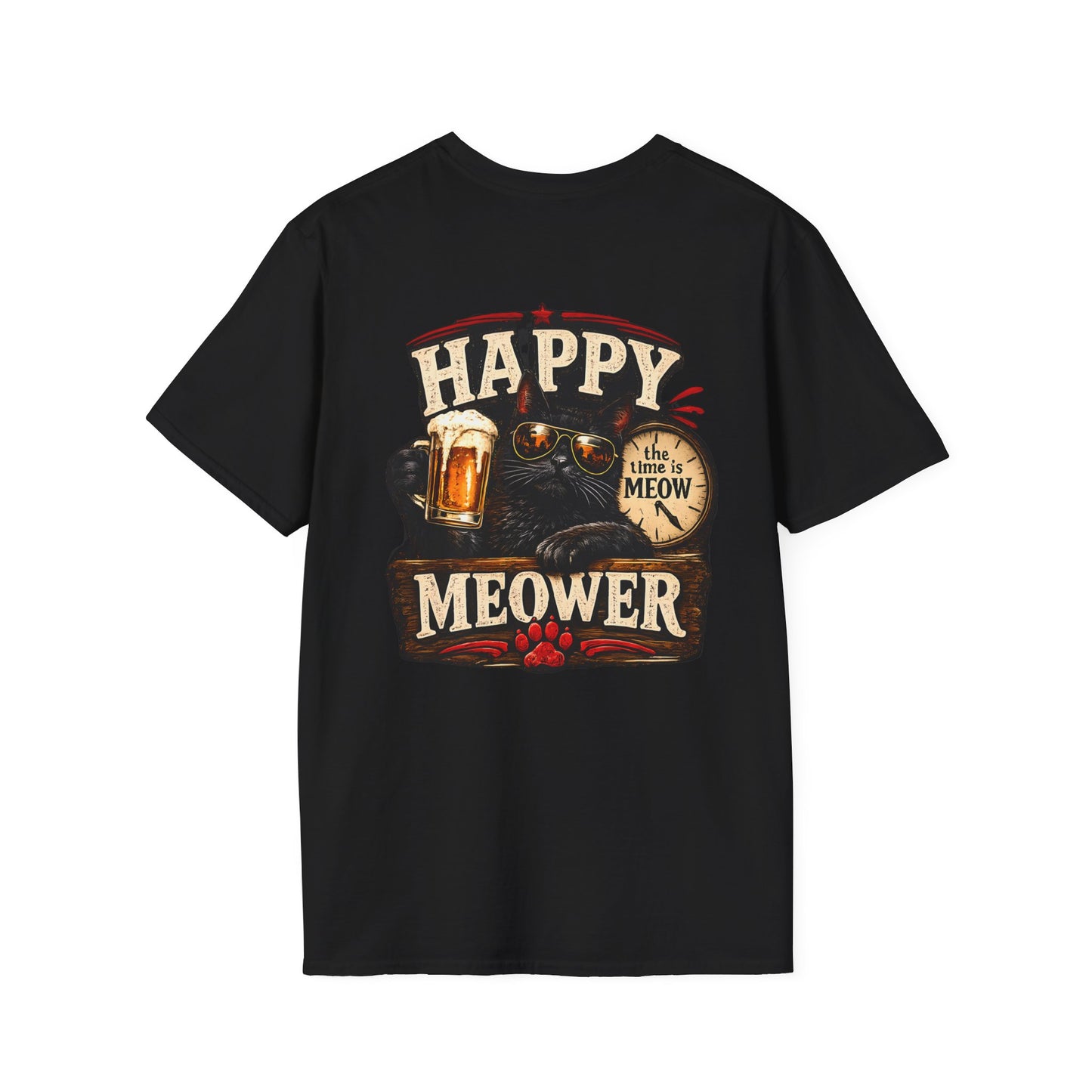 Happy Meower – The Time Is Meow T-Shirt