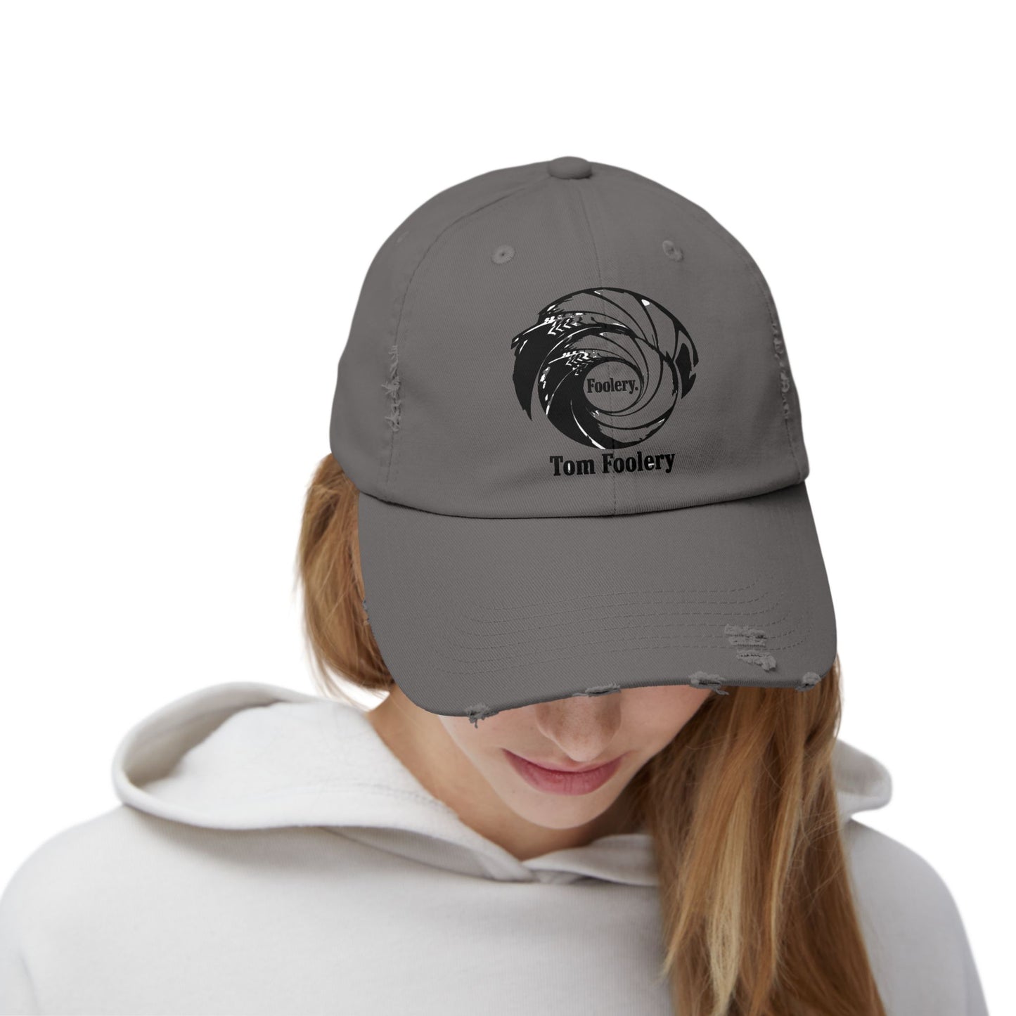 Tom Foolery Swirl Logo Cap | Distressed Baseball Hat