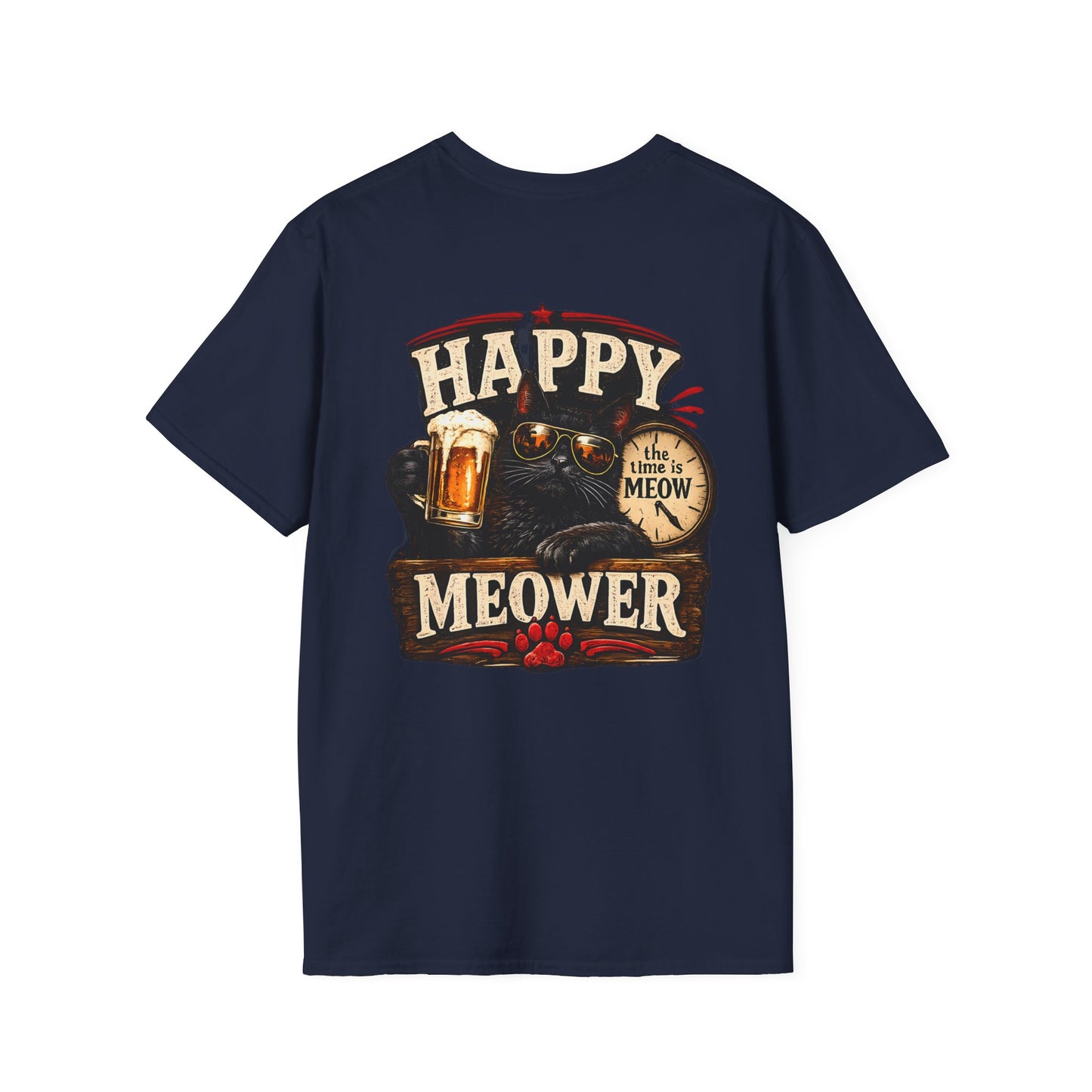 Happy Meower – The Time Is Meow T-Shirt