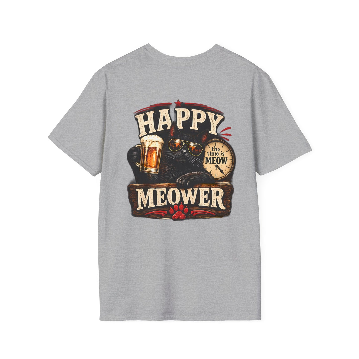 Happy Meower – The Time Is Meow T-Shirt